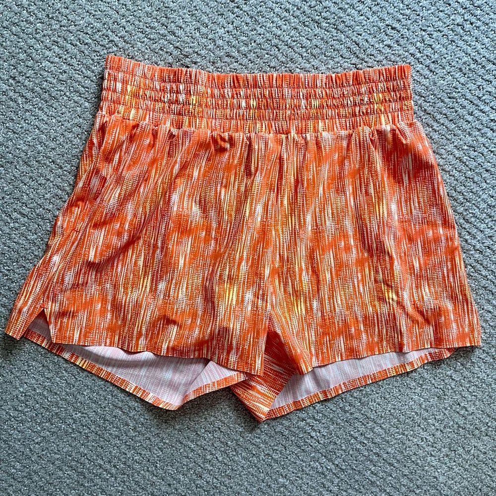 ZYIA Orange Stripe Finesse Shorts